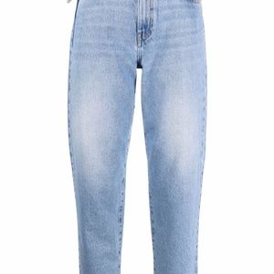 PINKO Logo-buckle paperbag waist jeans